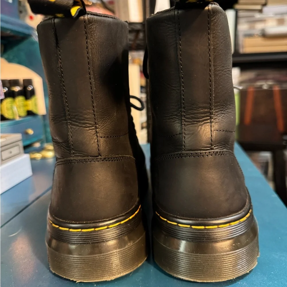 Dr. Martens Black Leather Combat Boots - Picture 3 of 7